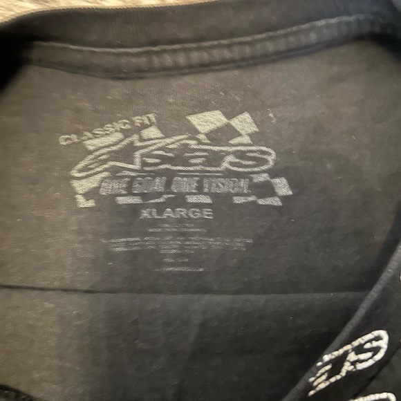Alpinestars Black Graphic T-Shirt Y2K - Picture 3 of 3